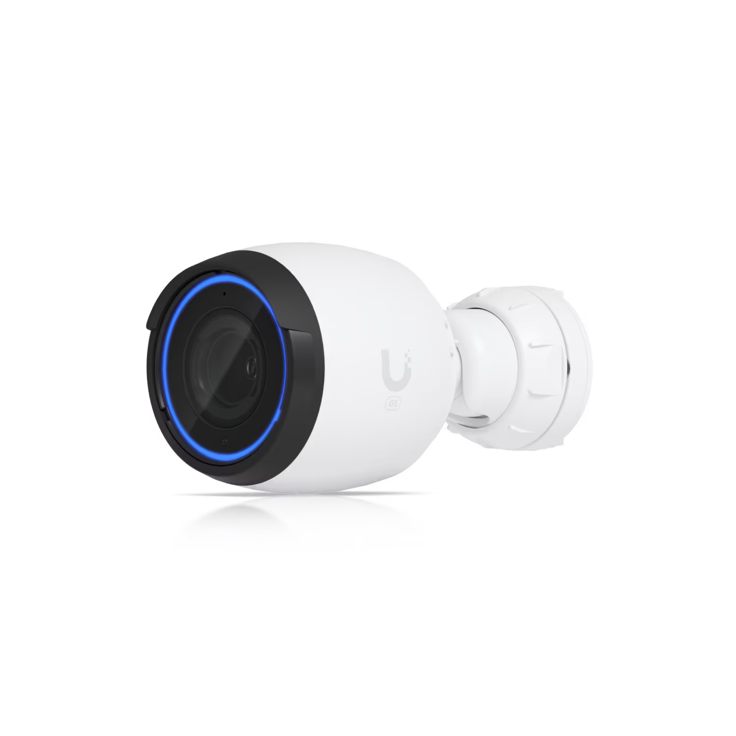 Side view of the Ubiquiti UniFi Protect G5 Pro 8MP IP Camera, highlighting the mounting bracket and connectivity options.