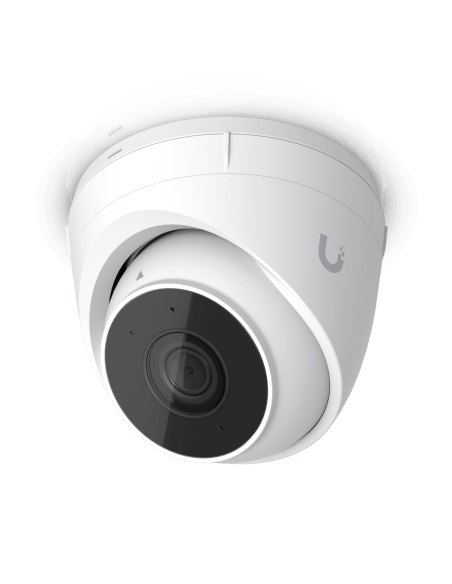 Close-up view of the Ubiquiti UniFi Protect G5 Turret Ultra White 4MP IP Camera.