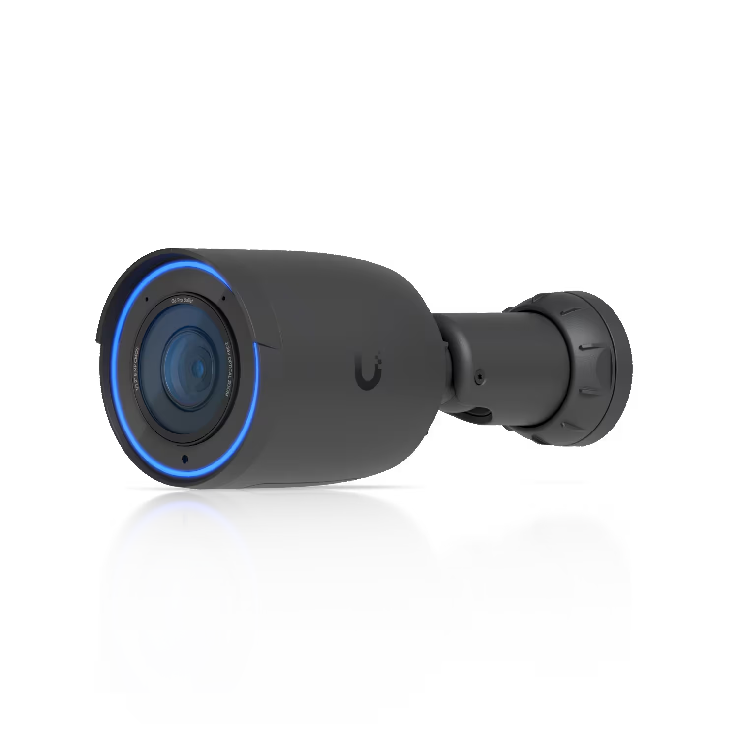Side view of Ubiquiti UniFi Protect G6 Pro Bullet 8MP Black IP Camera.