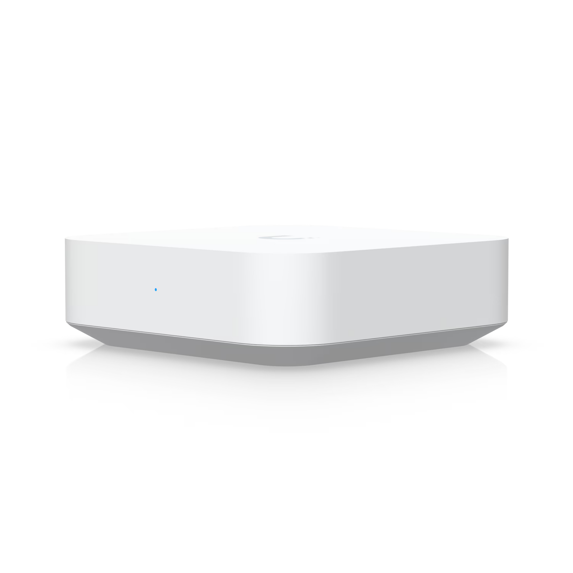 Front view of the Ubiquiti UniFi Security Gateway Lite showcasing its sleek design.