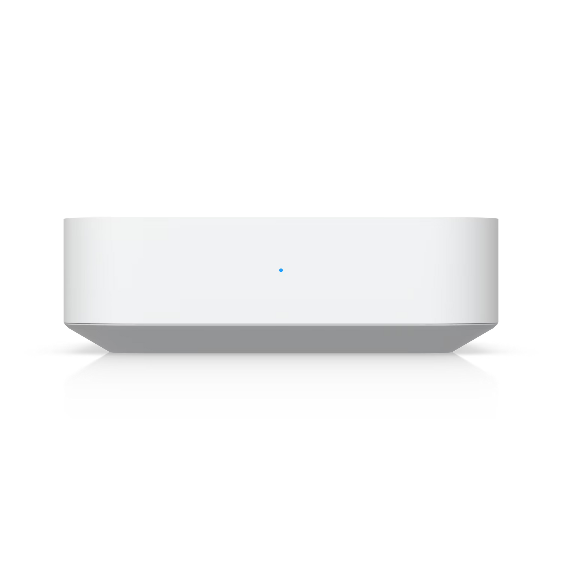 Rear view of the Ubiquiti UniFi Security Gateway Lite displaying its ports and connectivity options.