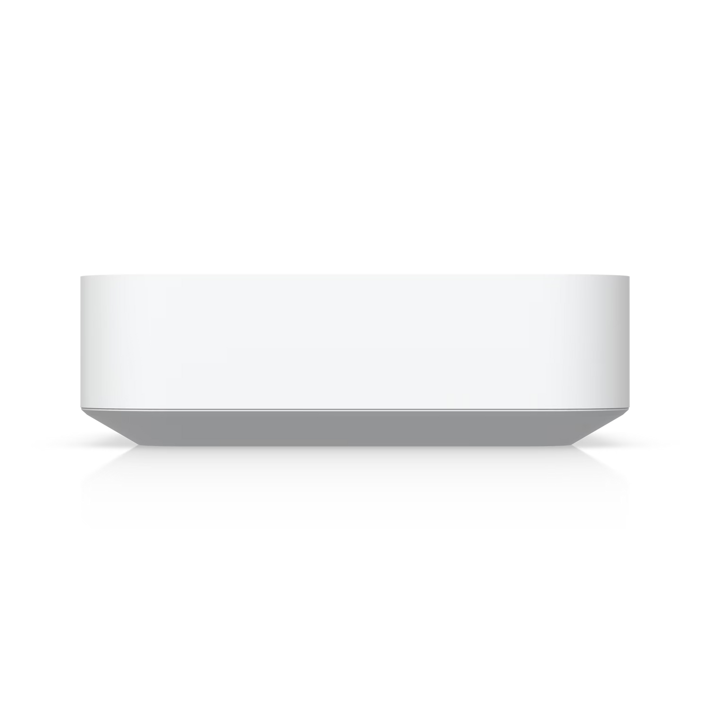 Side view of the Ubiquiti UniFi Security Gateway Lite highlighting its compact form factor.