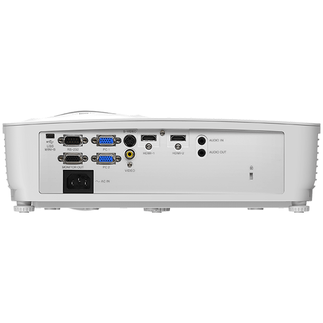 Vivitek DW275 WXGA Portable DLP Projector showcasing its design, highlighting 4000 lumens brightness and 20,000:1 contrast ratio.