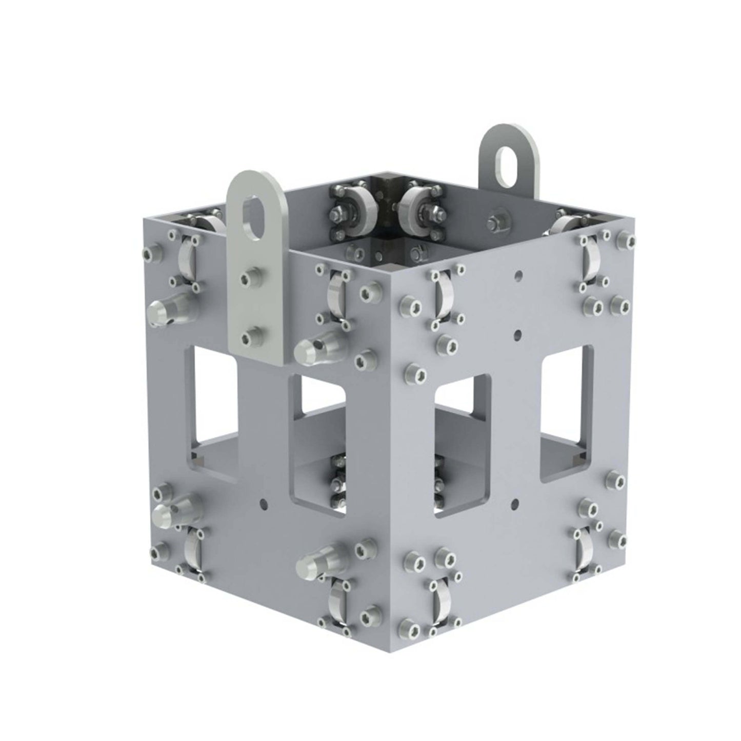 ALUSTAGE QUAD 290 sleeve block, a component of a professional stage system, showcasing its design and features.