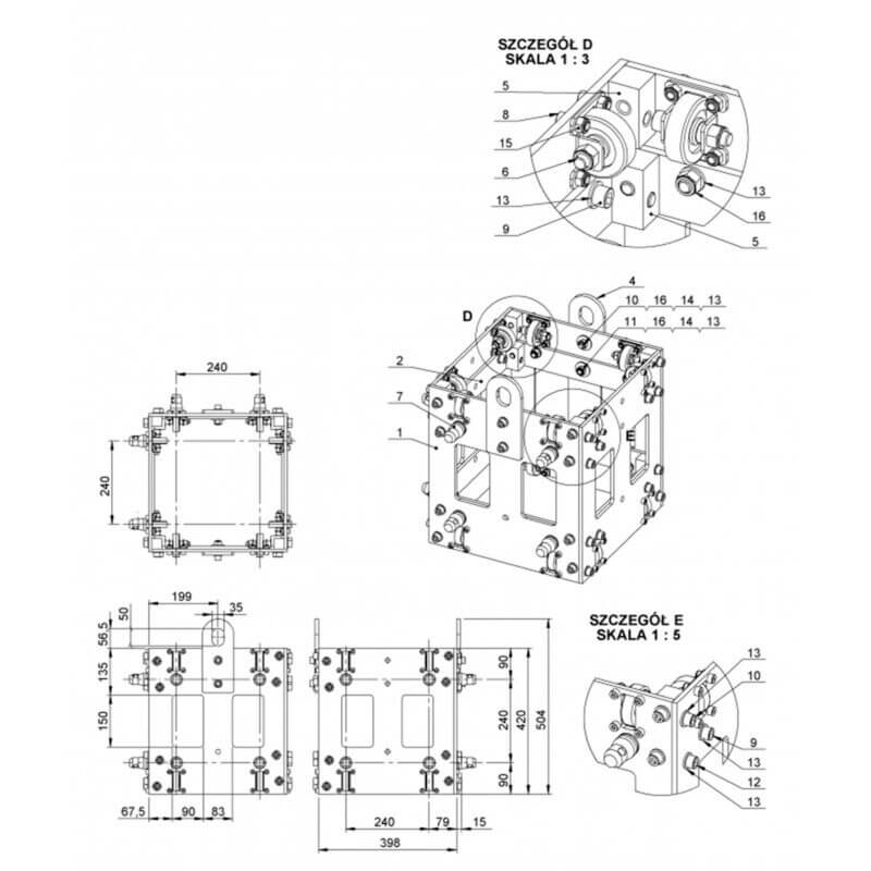 ALUSTAGE QUAD 290 Sleeve Block, a professional stage system component designed for enhanced performance and durability.