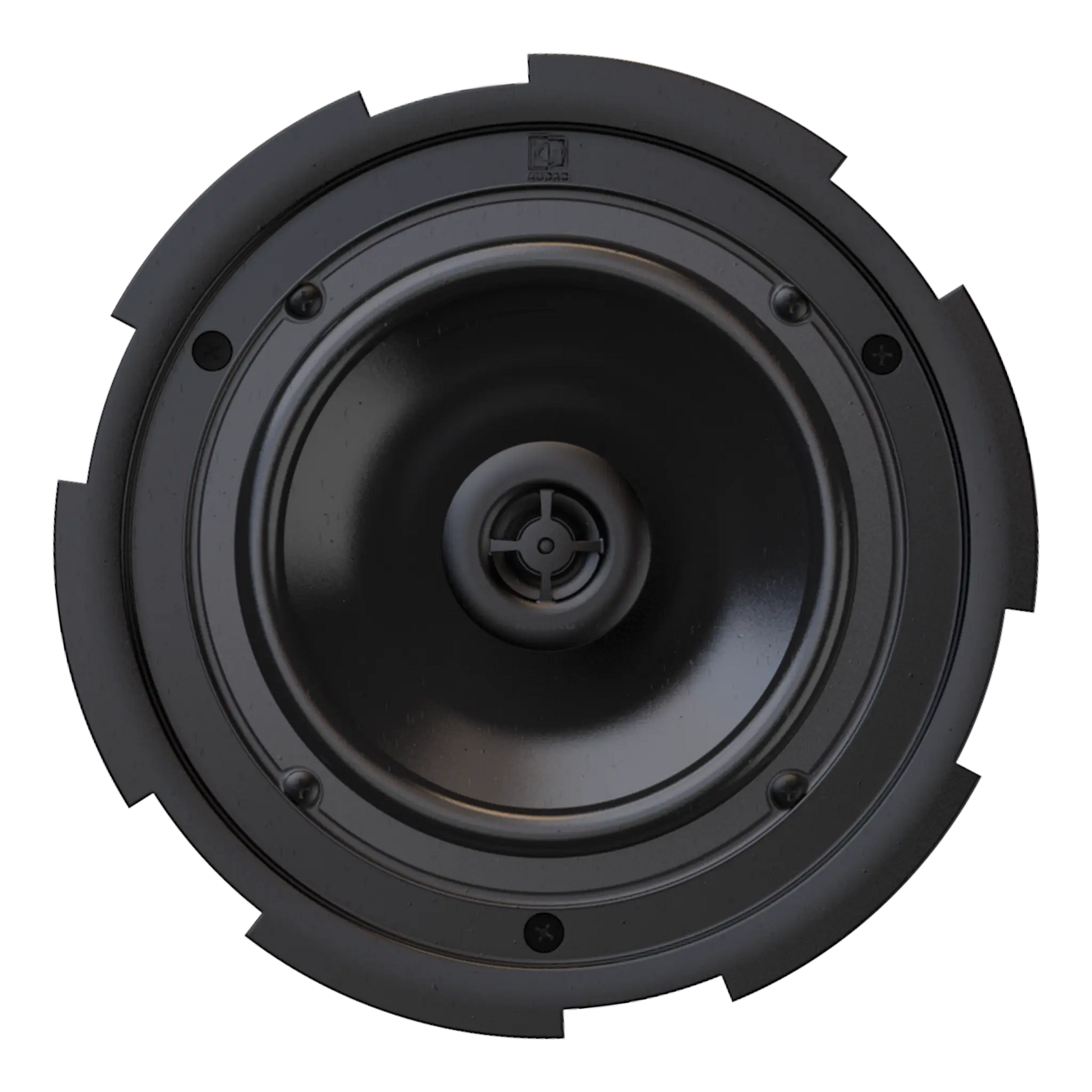 AUDAC CIRA7 QuickFit 2-Way 6.5 inch Ceiling Speaker with TwistFix Grill in white, shown without grill.