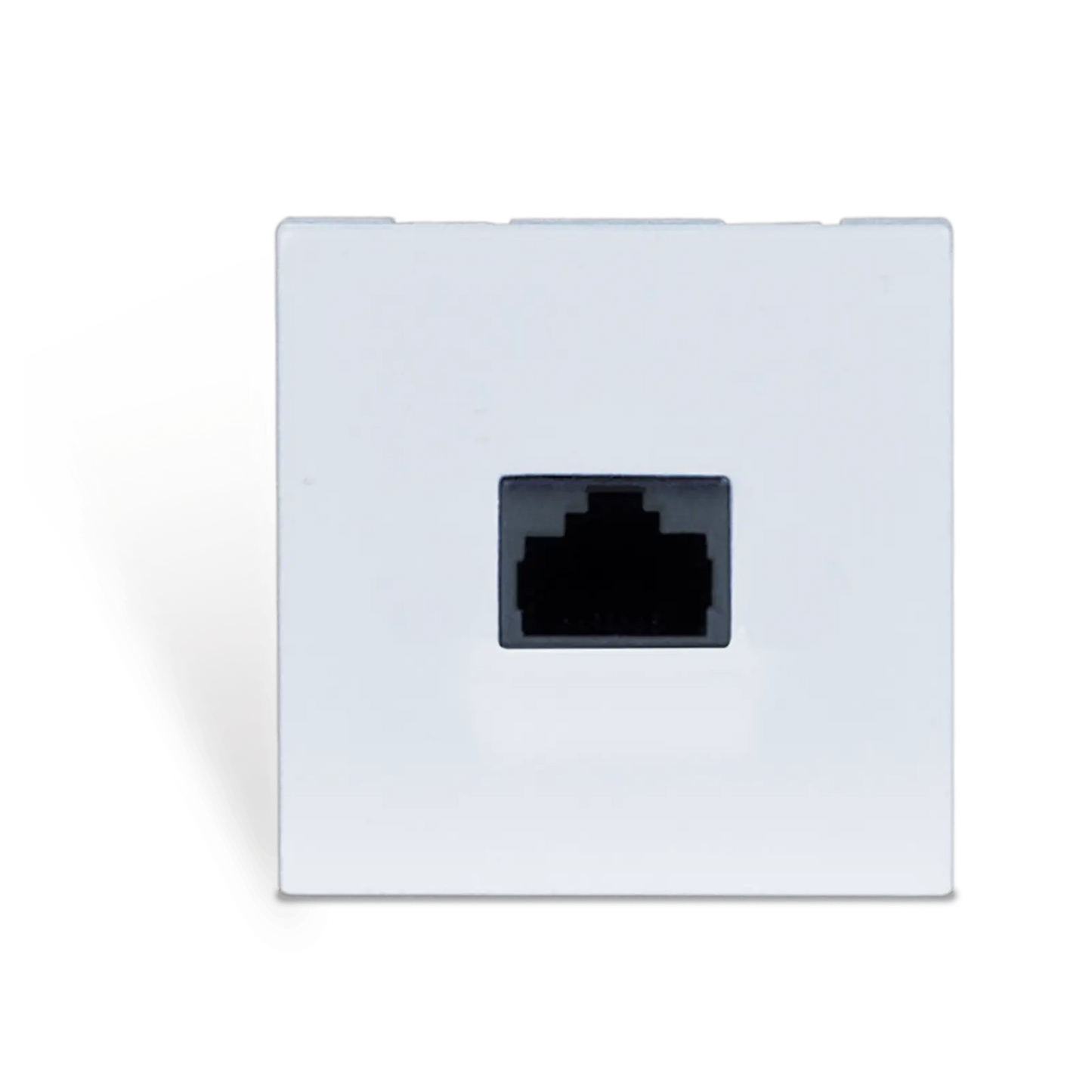 AUDAC CP43ARJ Connection Plate in BTICINO white version, featuring RJ45 connection.
