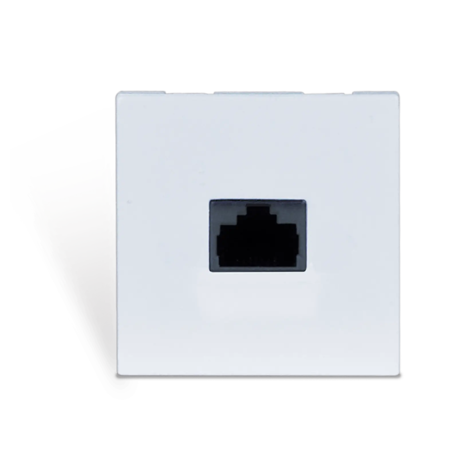 AUDAC CP43ARJ Connection Plate in BTICINO white version, featuring RJ45 connection.