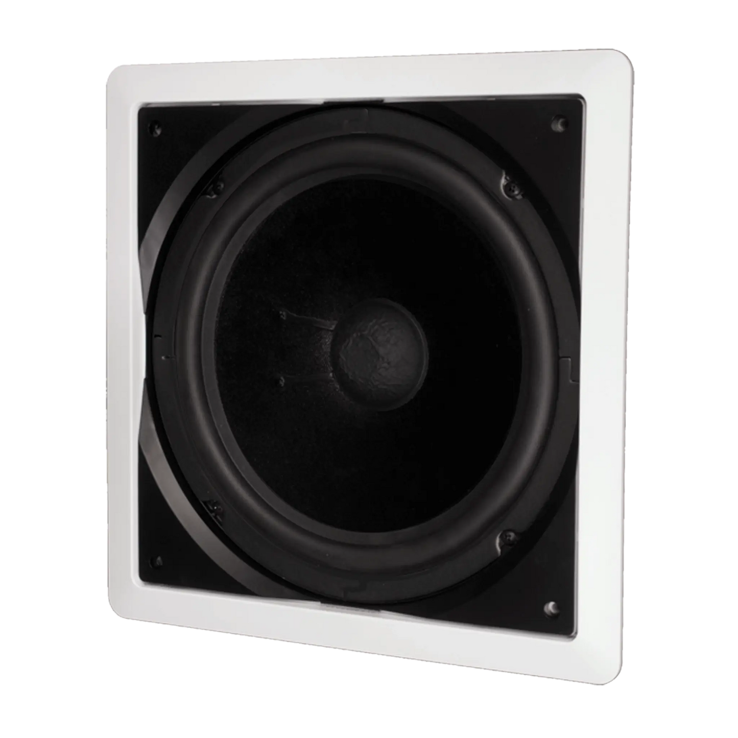 AUDAC CS1000S Ceiling/In-Wall Subwoofer in white color, model RAL9010, displayed without grill.