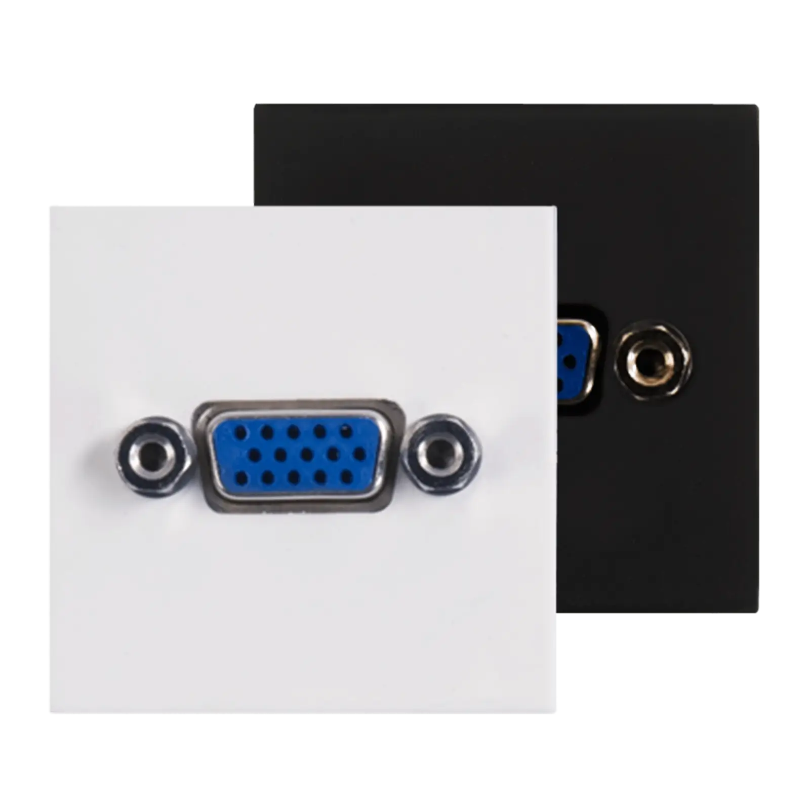 AUDAC Connection Plate SVGA in BTICINO White version, model CP43VGA.