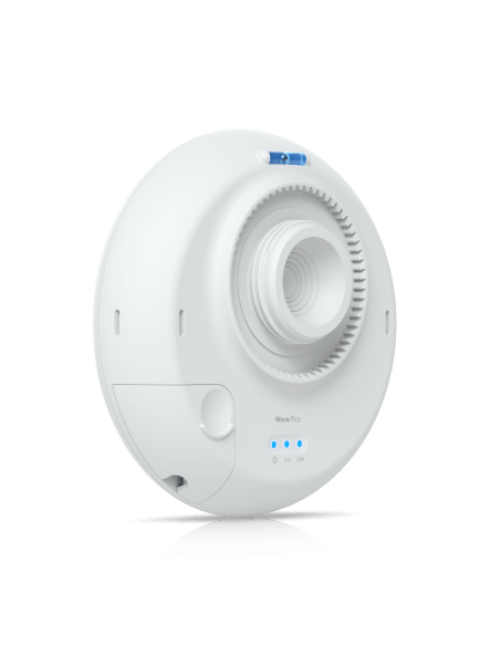Back view of Ubiquiti UISP 60GHz/5GHz Wave Pico Radio with PoE injector.