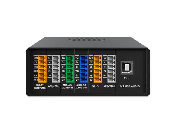 Xilica Micro-Format DSP Core featuring 4x4 Dante Audio Networking, 8 I/O Card Slots, PoE Power, Lua Scripting Engine, and optional HearClear AEC.