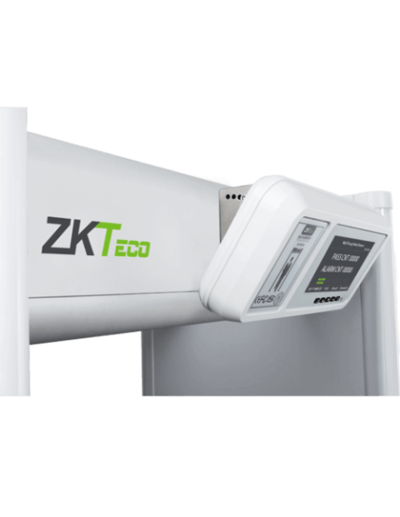ZKTeco D4330 Walk Through Metal Detector showcasing its 33 detection zones.