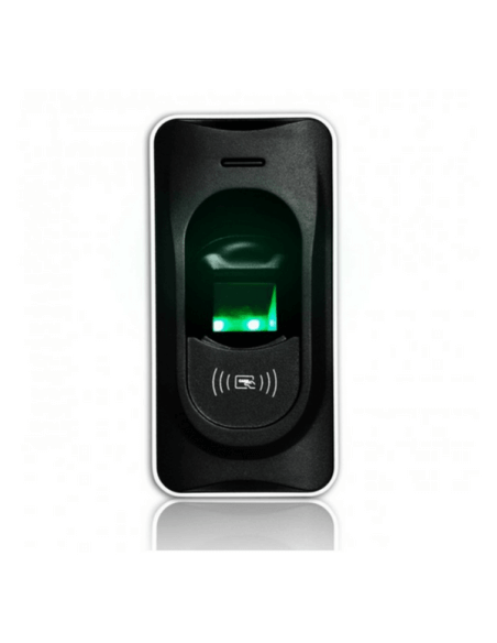 ZKTeco F12 RFID and Fingerprint Outdoor Reader with IP65 rating, suitable for secure access control.