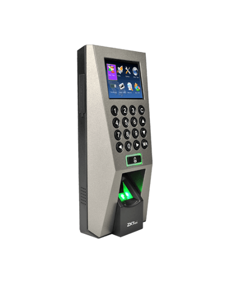 ZKTeco F18 Biometric Fingerprint, Code & RFID Reader device image.