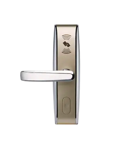 ZKTeco Mifare Hotel Lock designed for left door installation, featuring a sleek and modern design.