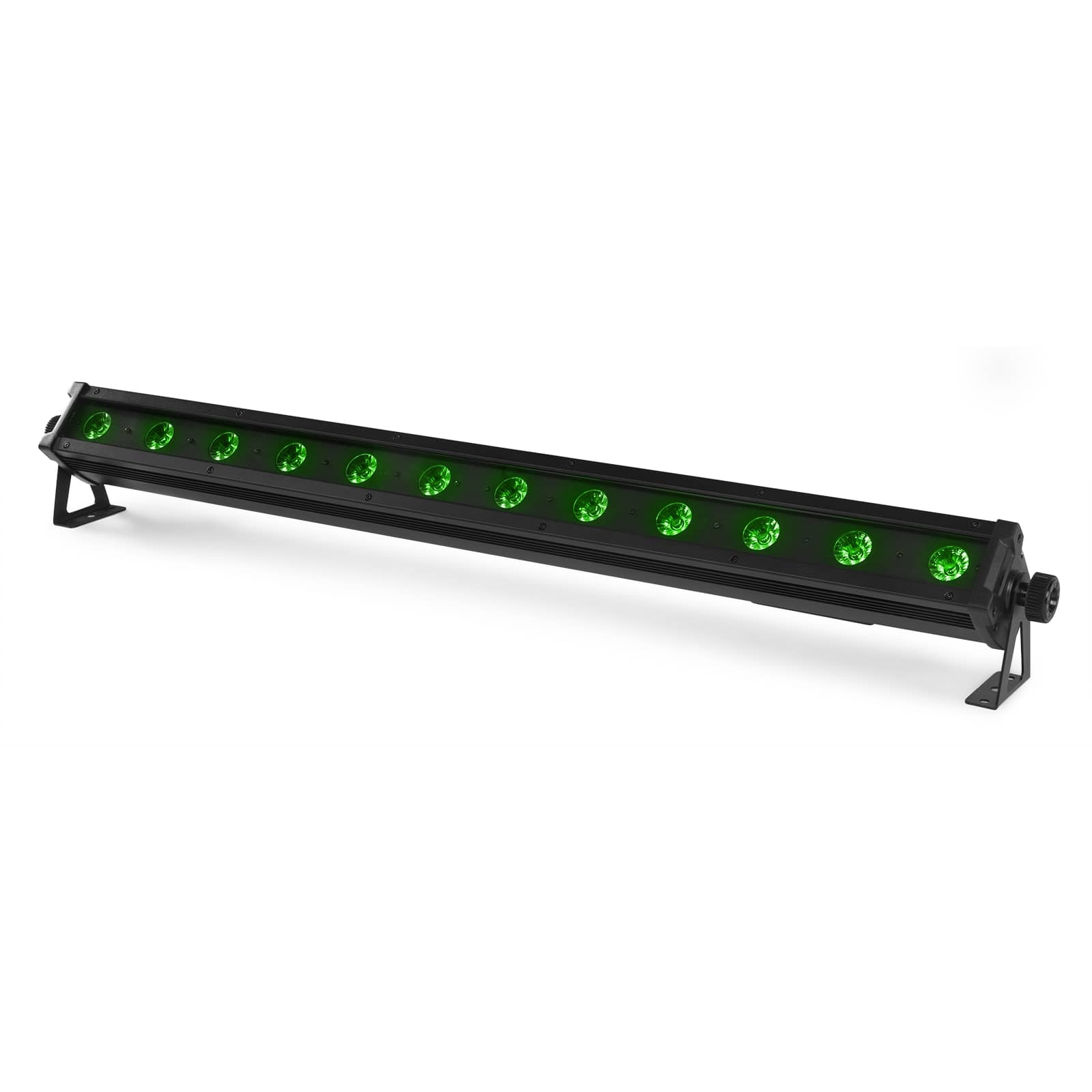 Front angled view of the beamZ LCB128IP LED Bar IP65 12x 8W RGBA for versatile indoor and outdoor lighting applications 3.