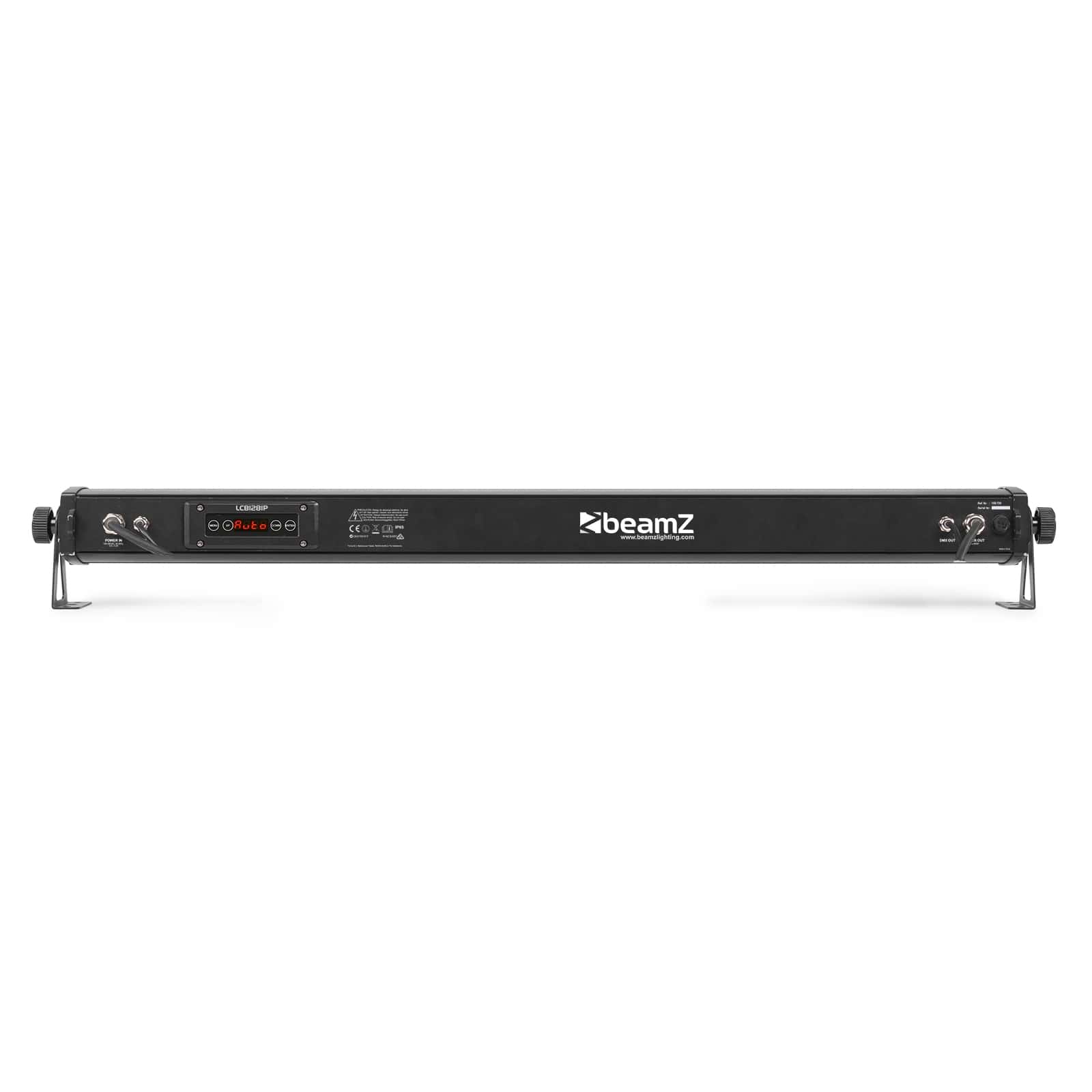 Back view of the beamZ LCB128IP LED Bar IP65 12x 8W RGBA for versatile indoor and outdoor lighting applications.